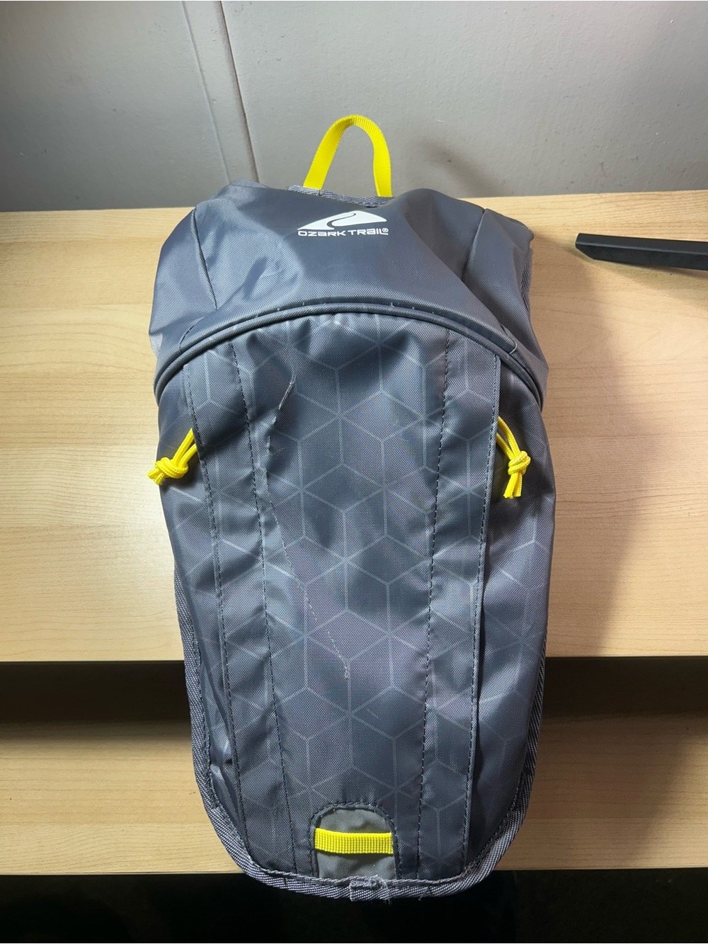 Ozark Trail Gray Backpack with Yellow Accents
